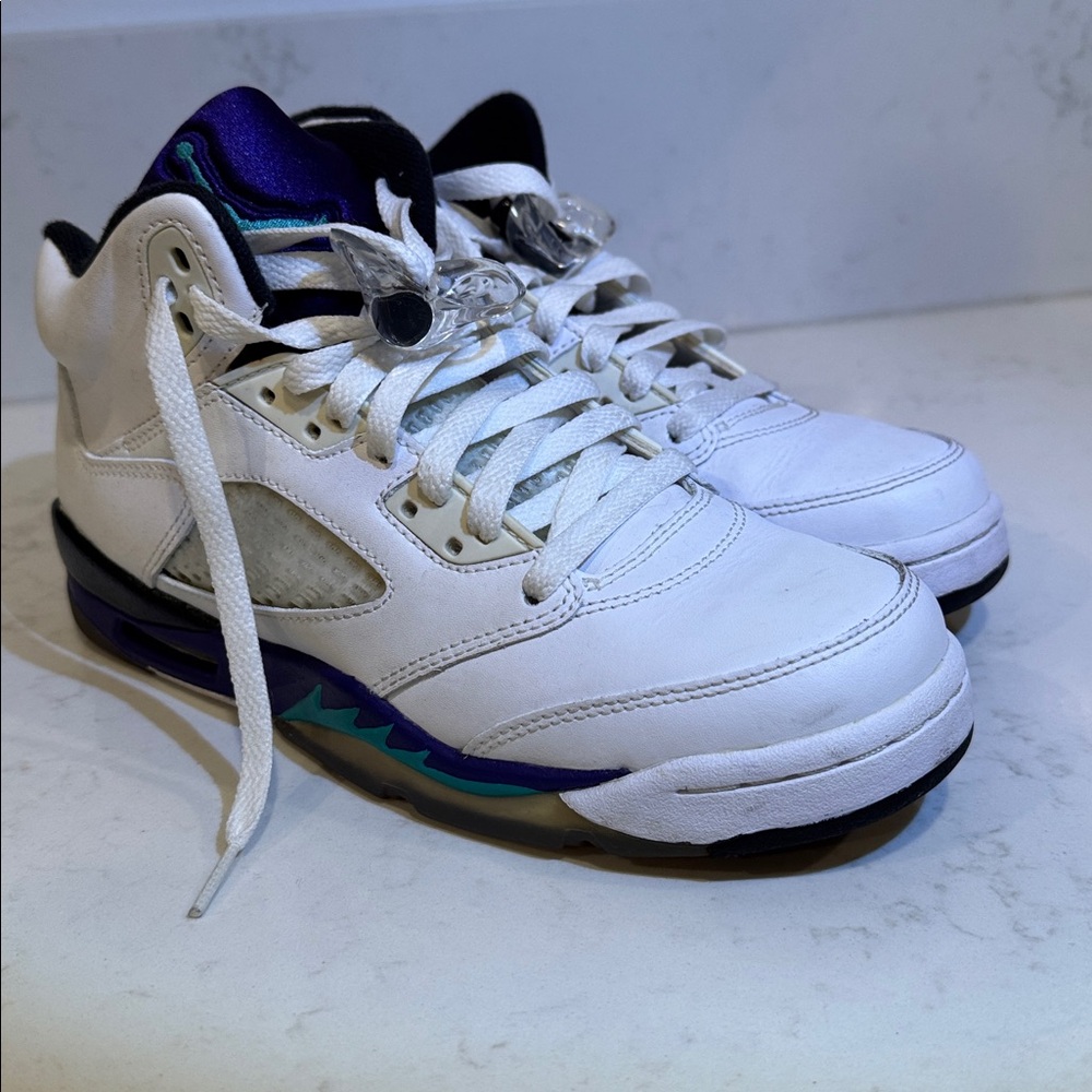 White and Purple Sneakers